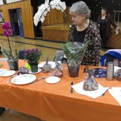 Beautiful tables awaiting goodies!